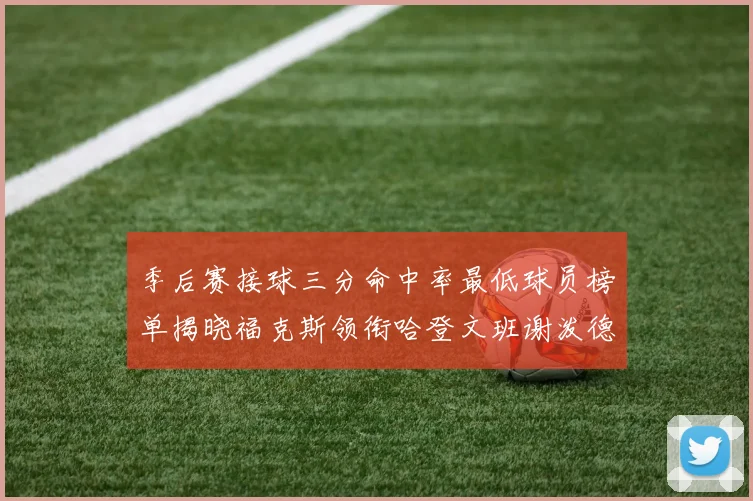 季后赛接球三分命中率最低球员榜单揭晓福克斯领衔哈登文班谢泼德紧随其后